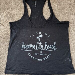 Black Panama City Beach Tank Top